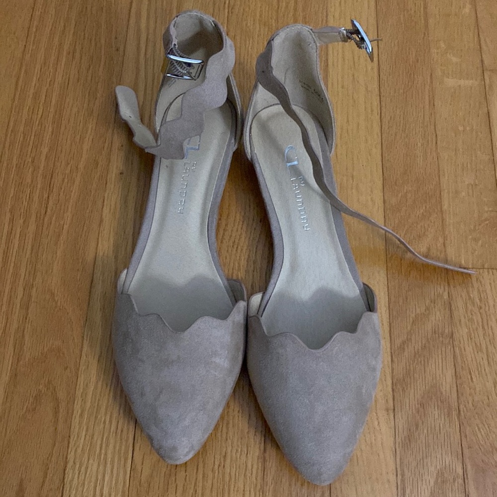 Cute neutral suede flats